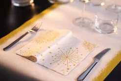 Bio Dunicel® Tête-à-Tête-Tischläufer 0,4 x 24 m Sparkly White