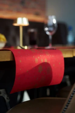 Bio Dunicel® Tête-à-Tête-Tischläufer 0,4 x 24 m Stargazing Red