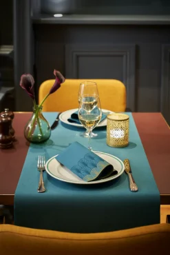 Bio Dunicel® Tête-à-Tête-Tischläufer 0,4 x 24 m Ocean Teal