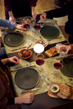 Bio Dunicel® Tête-à-Tête-Tischläufer 0,4 x 24 m Noel Pistachio