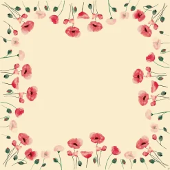Bio Dunicel®-Mitteldecke 84 x 84 cm Poppy Charm