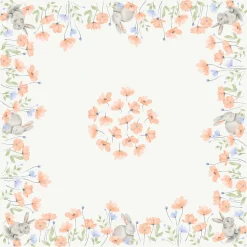 Bio Dunicel®-Mitteldecke 84 x 84 cm Bunny Bloom