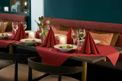 Bio Dunicel®-Mitteldecke 84 x 84 cm Linnea Bordeaux