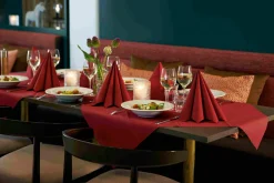 Bio Dunicel®-Mitteldecke 84 x 84 cm Linnea Bordeaux