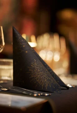 Bio Dunisoft® Serviette 40 x 40 cm Sparkly Black