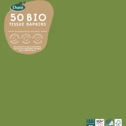 Bio Tissue-Serviette 40 x 40 cm Leaf Green 3-lagig