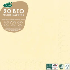 Bio Tissue-Serviette 33 x 33 cm Cream 3-lagig