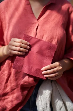 Bio Tissue-Serviette 33 x 33 cm Bordeaux 3-lagig