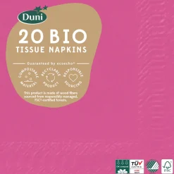 Bio Tissue-Serviette 24 x 24 cm Fuchsia 3-lagig