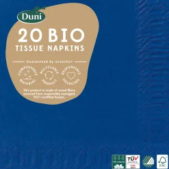 Bio Tissue-Serviette 24 x 24 cm Dunkelblau 3-lagig