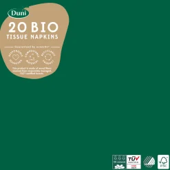 Bio Tissue-Serviette 40 x 40 cm Jägergrün 3-lagig