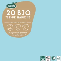 Bio Tissue-Serviette 24 x 24 cm Mint Blue 3-lagig