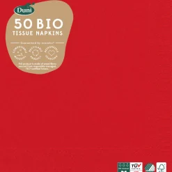 Bio Tissue-Serviette 33 x 33 cm Rot 3-lagig