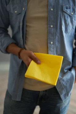 Bio Tissue-Serviette 33 x 33 cm Gelb 3-lagig