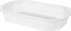 Biokunststoff Schale Take-Away 250 x 159 x 43 mm Weiß ungeteilt