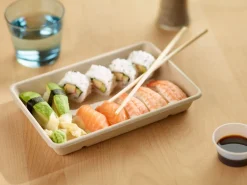 Box Bagasse 850 ml Braun ungeteilt