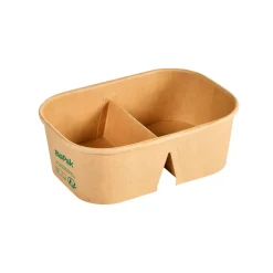 Brick Box Medium 250/250 ml Braun 2-Teilung