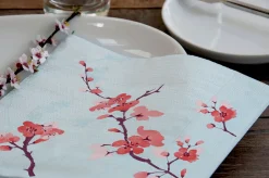 Classic-Serviette 40 x 40 cm Cherry Breeze Blue