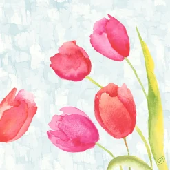 Classic-Serviette 40 x 40 cm Painted Tulips