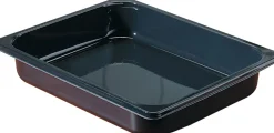 CPET-Schale ½ GN 325 x 265 x 50 mm Schwarz ungeteilt