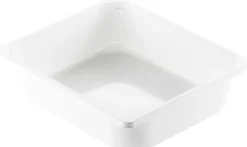 CPET-Schale ½ GN 325 x 265 x 50 mm Weiß ungeteilt