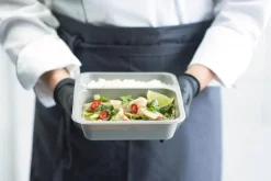 CPET-Schale 225 x 175 x 43 mm Grau 2-Teilung