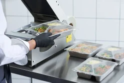 CPET-Schale 225 x 175 x 43 mm Grau 3-Teilung