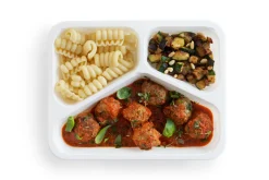 CPET-Schale 225 x 175 x 43 mm Weiß 3-Teilung