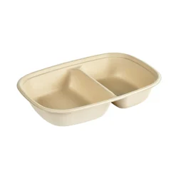 Cube Schale rechteckig 400/500 ml Braun 2-Teilung