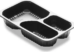 DF Baseline Schale 3Teilung. 260 x 158 x 44,7 mm Schwarz 3-Teilung