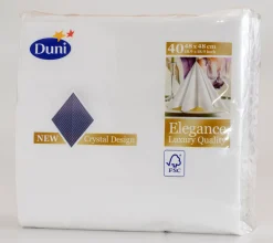 Duni Elegance®-Serviette Crystal 48 x 48 cm Weiß