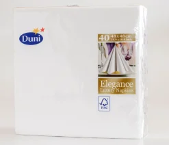 Duni Elegance®-Serviette Lily 48 x 48 cm Weiß