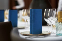 Duni Elegance®-Serviette Lily 40 x 40 cm Dunkelblau