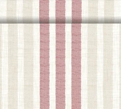 Dunicel® Tête-à-Tête-Tischläufer 0,4 x 24 m Rigato Bordeaux