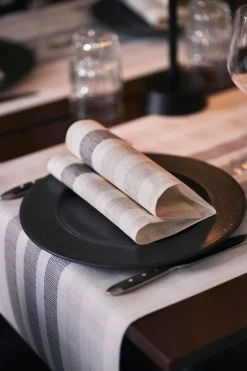 Dunicel® Tête-à-Tête-Tischläufer 0,4 x 24 m Rigato Black