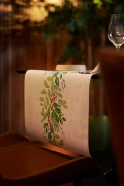 Dunicel® Tête-à-Tête-Tischläufer 0,4 x 24 m Winter Greenery