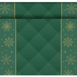 Dunicel® Tête-à-Tête-Tischläufer 0,4 x 24 m Rhombus Green