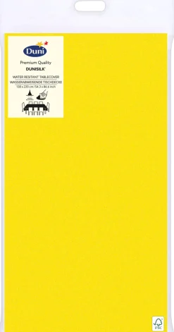 Dunisilk® Tischdecke 138 x 220 cm Gelb