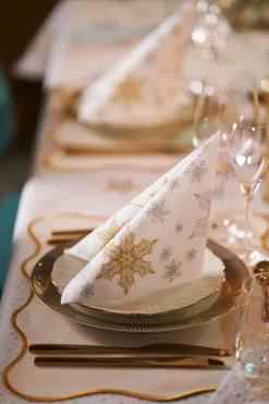 Dunisoft®-Serviette 40 x 40 cm Snowstars White