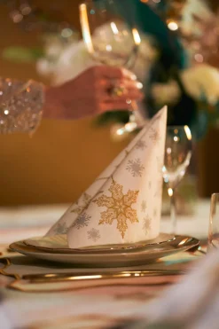 Dunisoft®-Serviette 40 x 40 cm Snowstars White