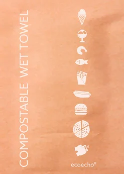 Erfrischungstücher 50 x 70 mm eco Brown