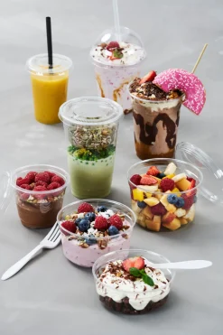 Flacher Deckel geschlossen 27/36 cl Transparent