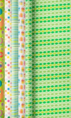 Geschenkpapier 0,7 x 2 m Green Dots