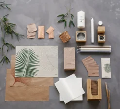 Graspapier-Tischset 30 x 40 cm Leaf