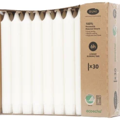 Kerzen 190 x Ø 22 mm 6 Std. Weiß