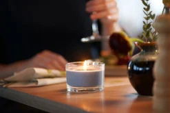 Kerzenglas 6 x Ø 8,5 cm 18 Std. Steel Blue