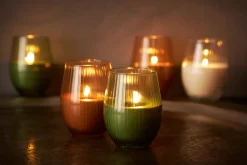 Kerzenglas Ritz 12,5 cm, ø 7,6 cm 55 Std. Grün