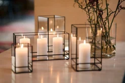 Kerzenhalter Capella 15 x 15 x 25 cm Schwarz