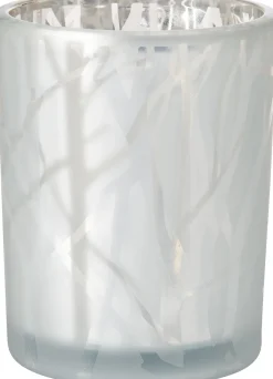 Kerzenhalter Shimmer 100 x Ø 80 mm Weiß