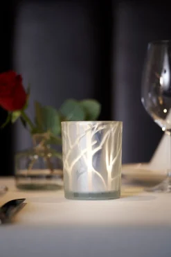 Kerzenhalter Shimmer 100 x Ø 80 mm Weiß